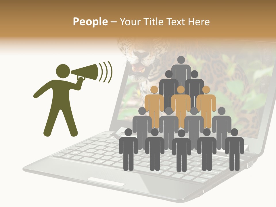 Cat Button Isolated PowerPoint Template