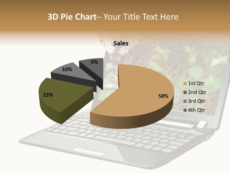 Cat Button Isolated PowerPoint Template