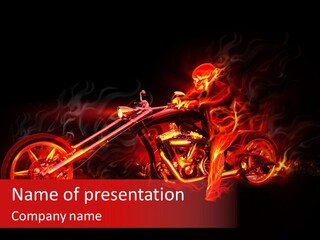 Flame Bonfire Explosion PowerPoint Template