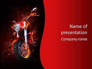 Flammable Backdrop Explosion PowerPoint Template