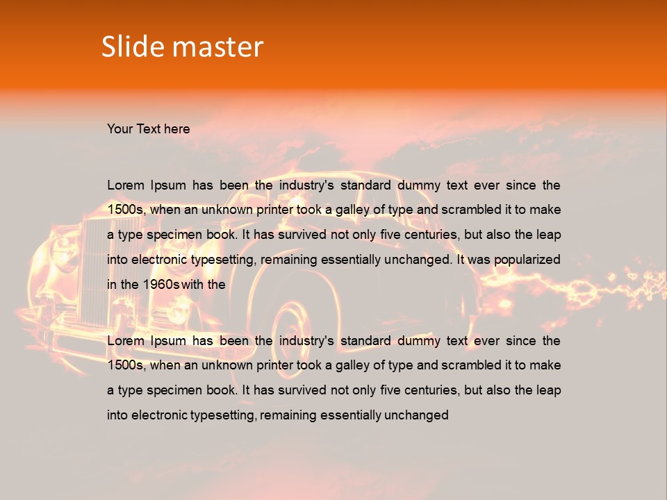 Illustration Concept Speedway PowerPoint Template