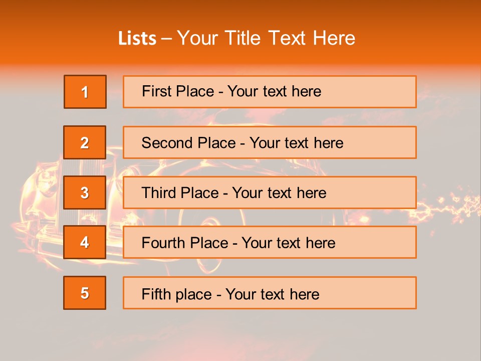 Illustration Concept Speedway PowerPoint Template