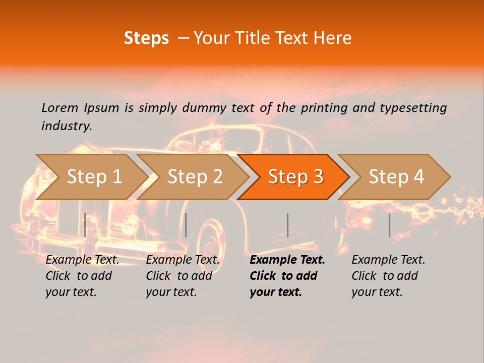 Illustration Concept Speedway PowerPoint Template