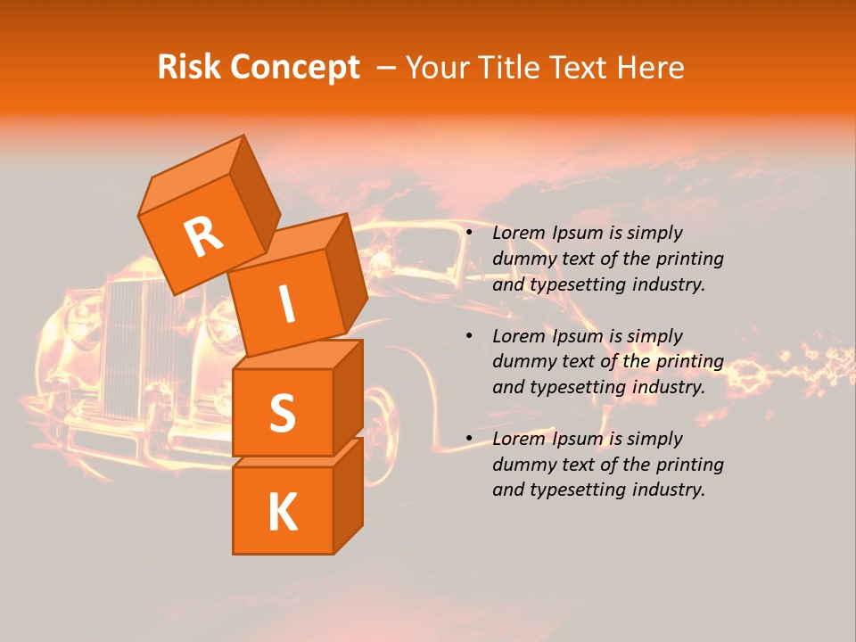 Illustration Concept Speedway PowerPoint Template