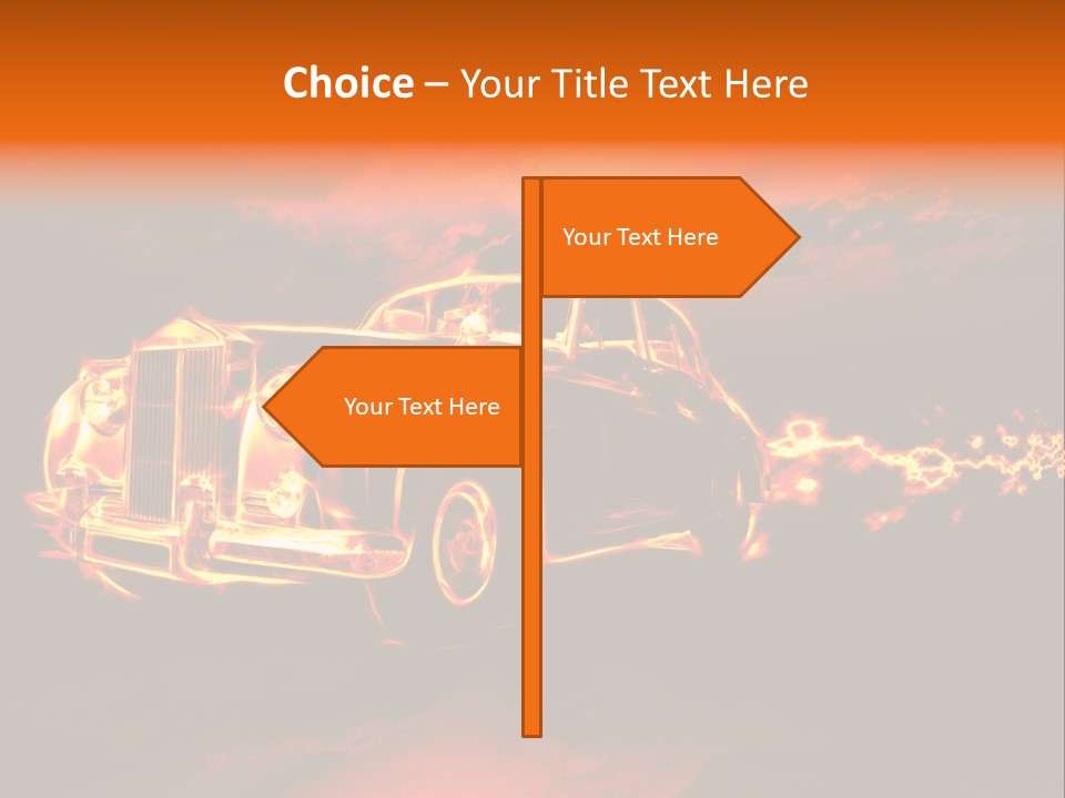 Illustration Concept Speedway PowerPoint Template