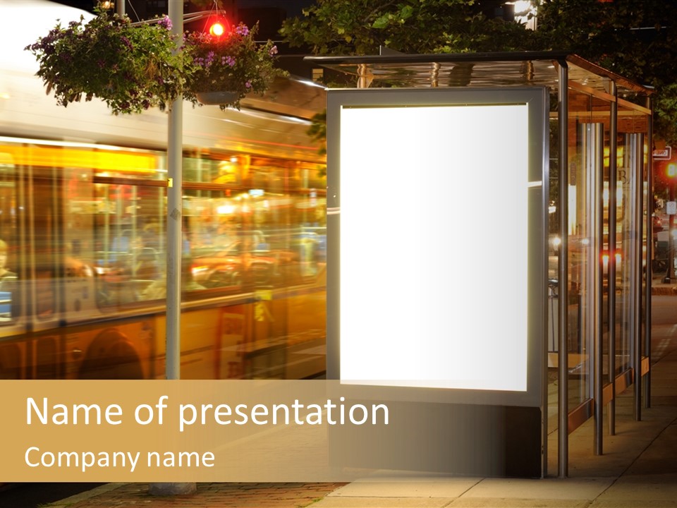 Empty Usa Glass PowerPoint Template