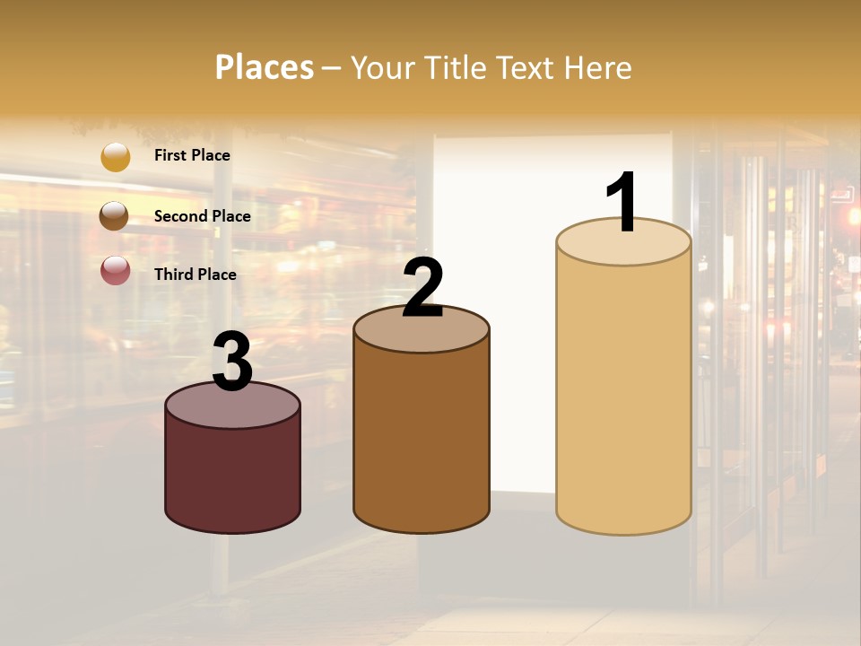 Empty Usa Glass PowerPoint Template