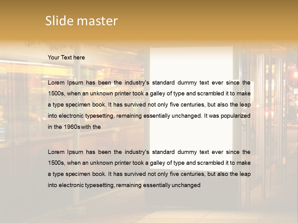 Empty Usa Glass PowerPoint Template