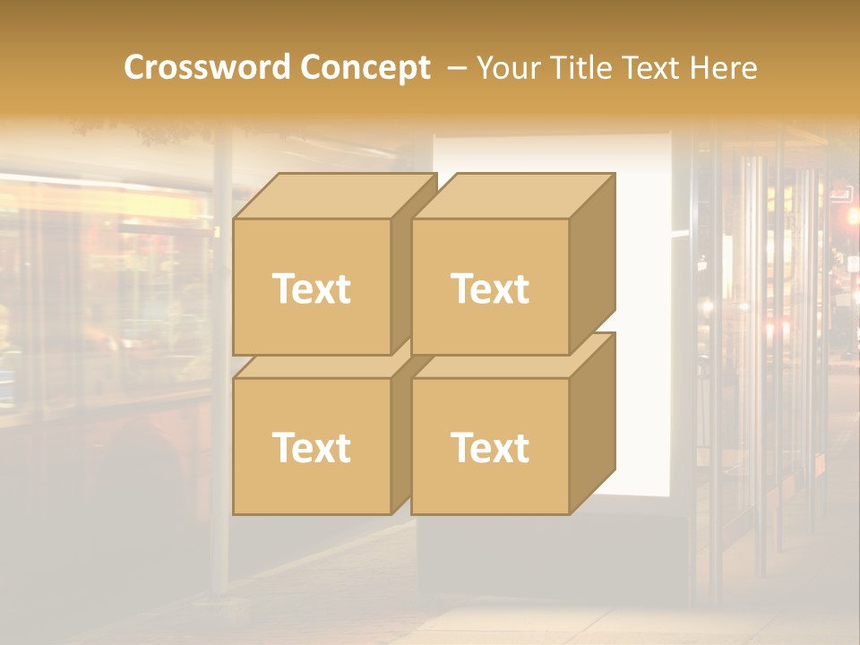 Empty Usa Glass PowerPoint Template