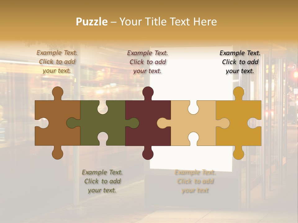 Empty Usa Glass PowerPoint Template