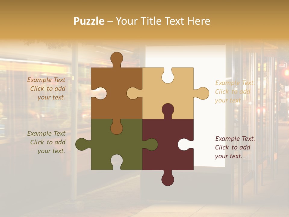 Empty Usa Glass PowerPoint Template