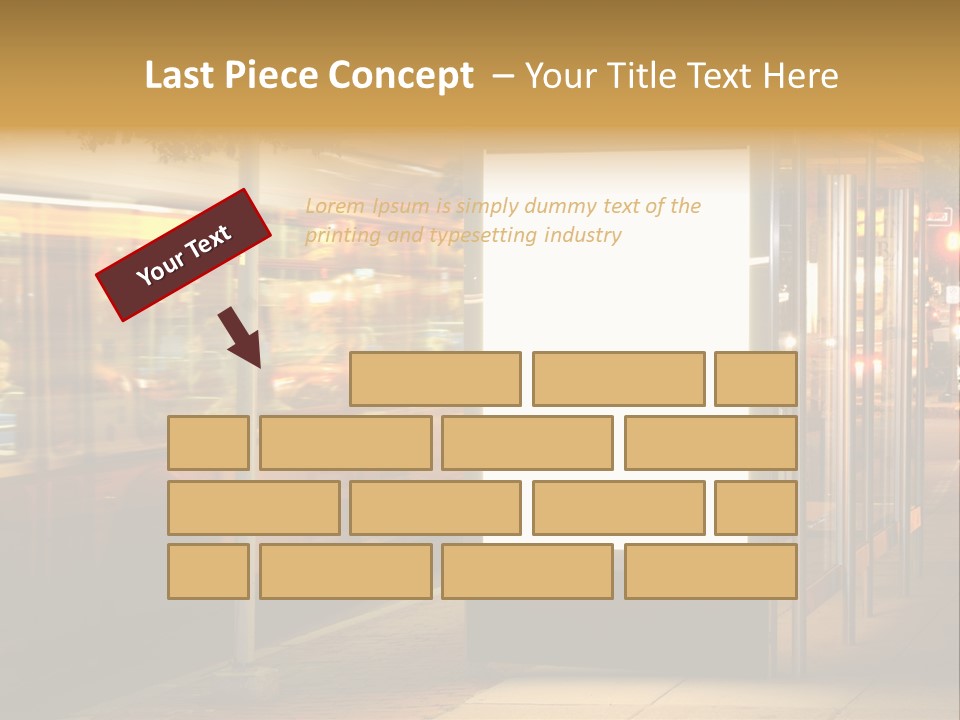 Empty Usa Glass PowerPoint Template