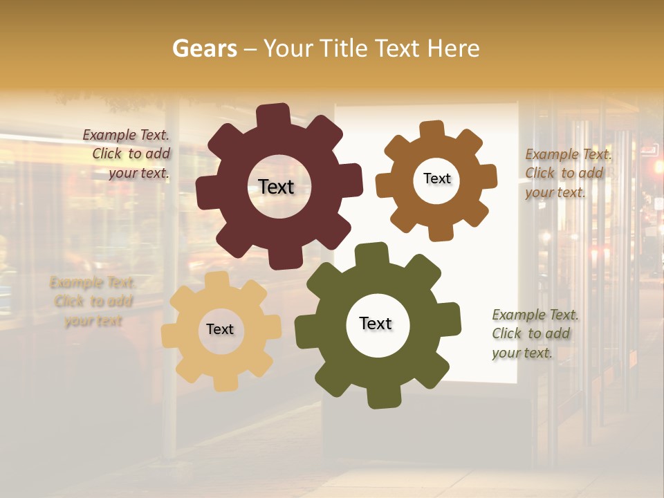 Empty Usa Glass PowerPoint Template