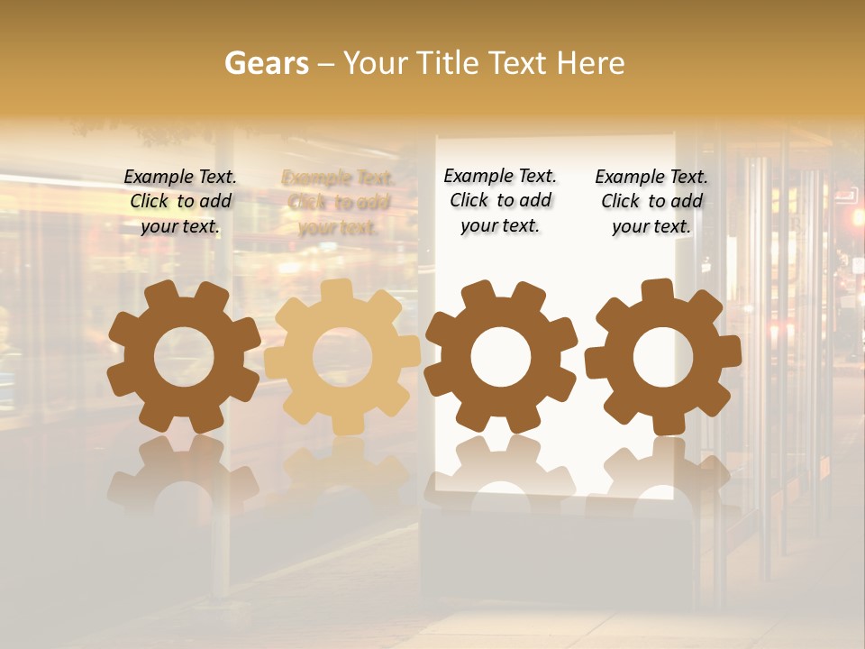 Empty Usa Glass PowerPoint Template