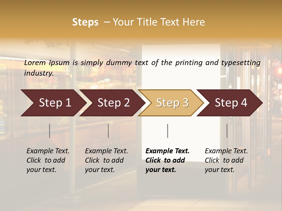 Empty Usa Glass PowerPoint Template