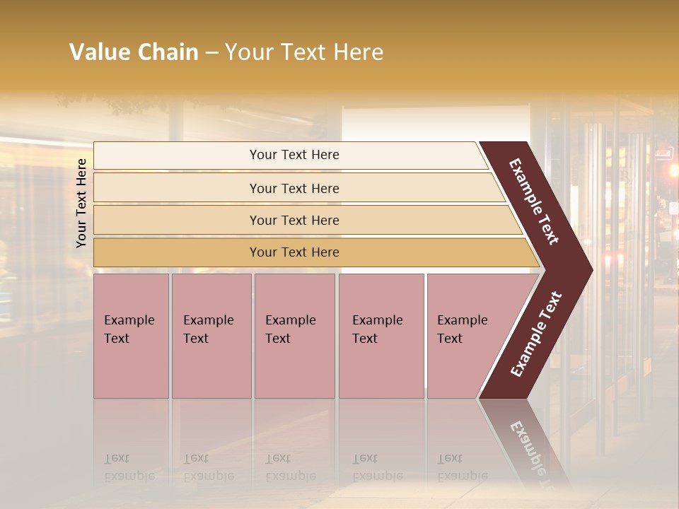 Empty Usa Glass PowerPoint Template