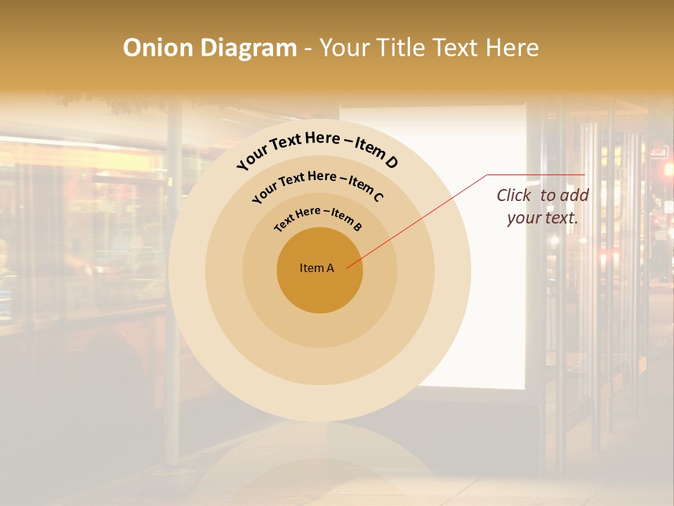 Empty Usa Glass PowerPoint Template