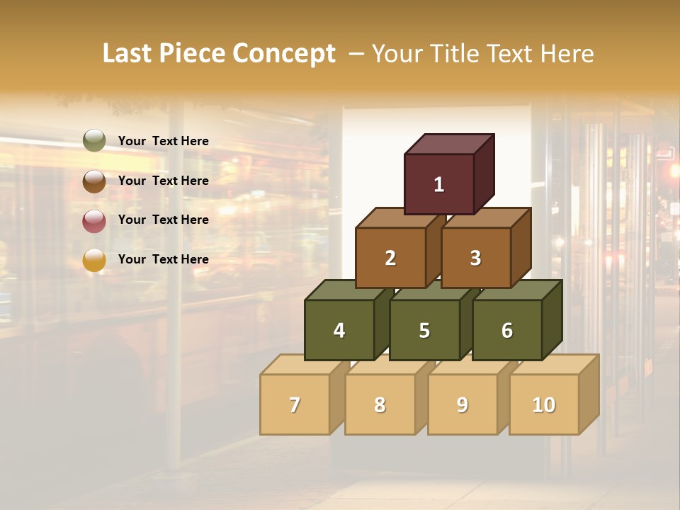Empty Usa Glass PowerPoint Template