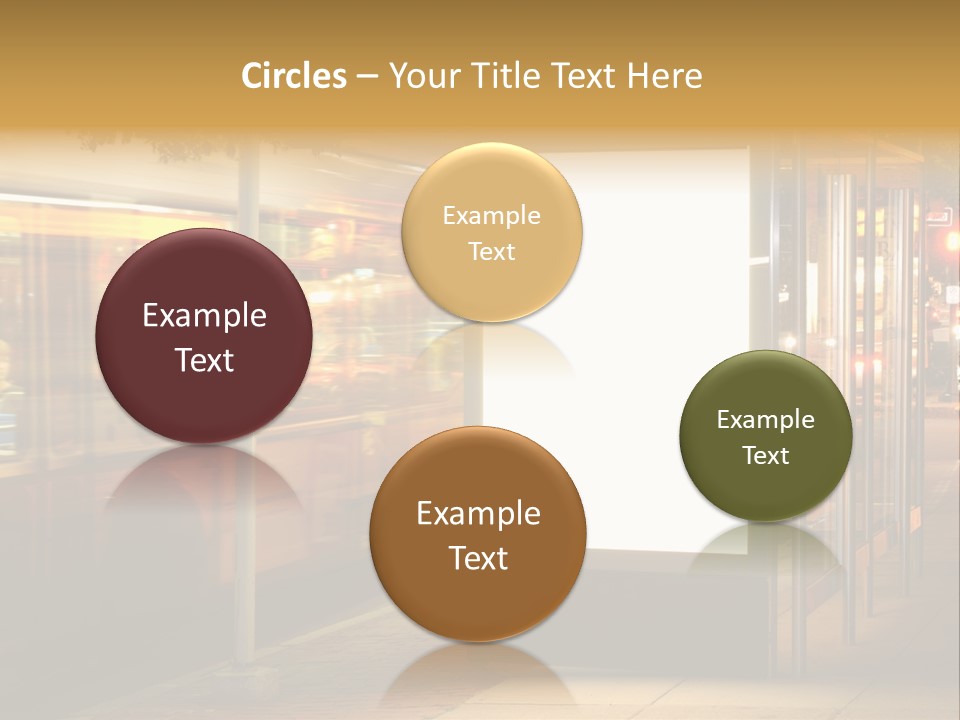 Empty Usa Glass PowerPoint Template