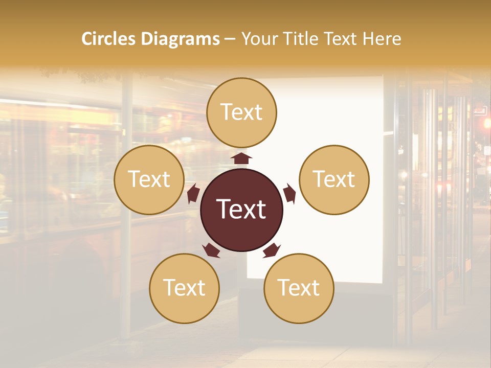Empty Usa Glass PowerPoint Template