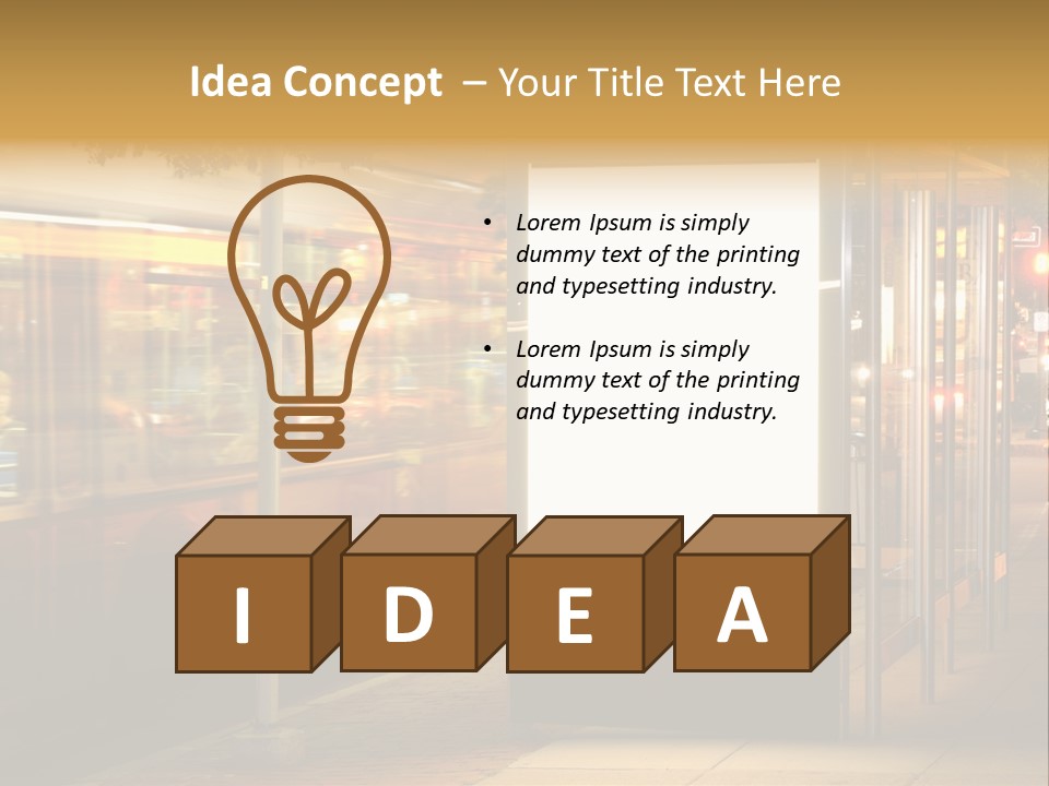 Empty Usa Glass PowerPoint Template