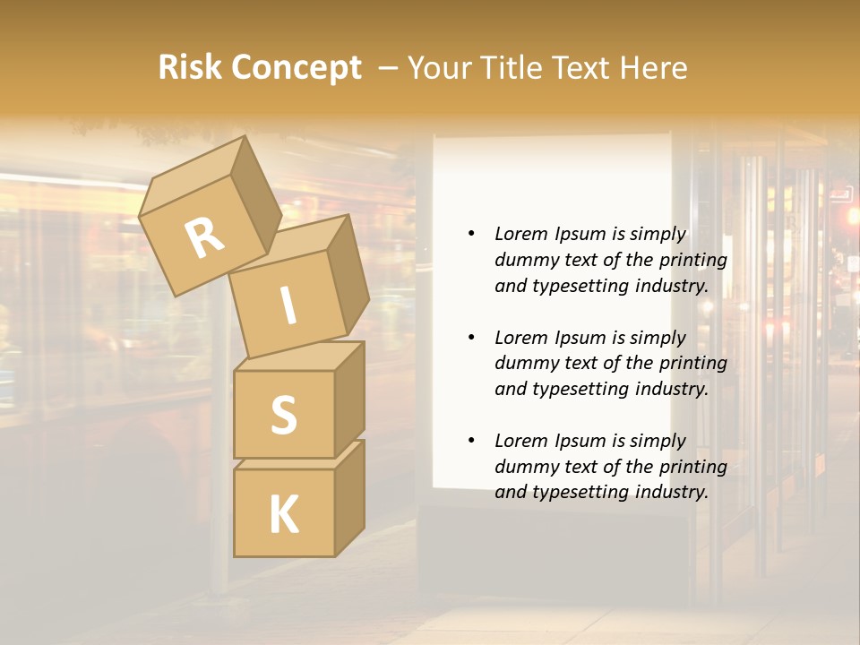 Empty Usa Glass PowerPoint Template
