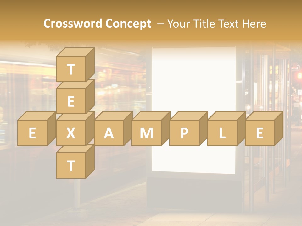 Empty Usa Glass PowerPoint Template
