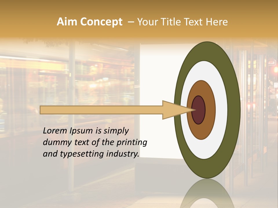 Empty Usa Glass PowerPoint Template