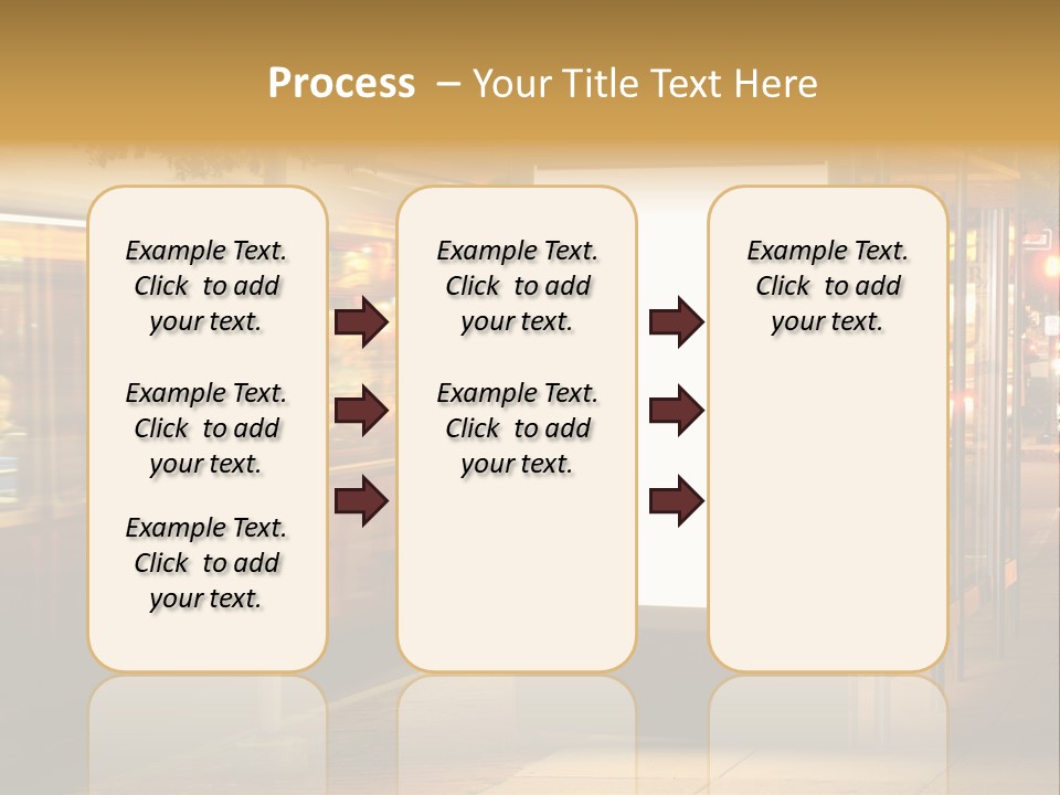 Empty Usa Glass PowerPoint Template
