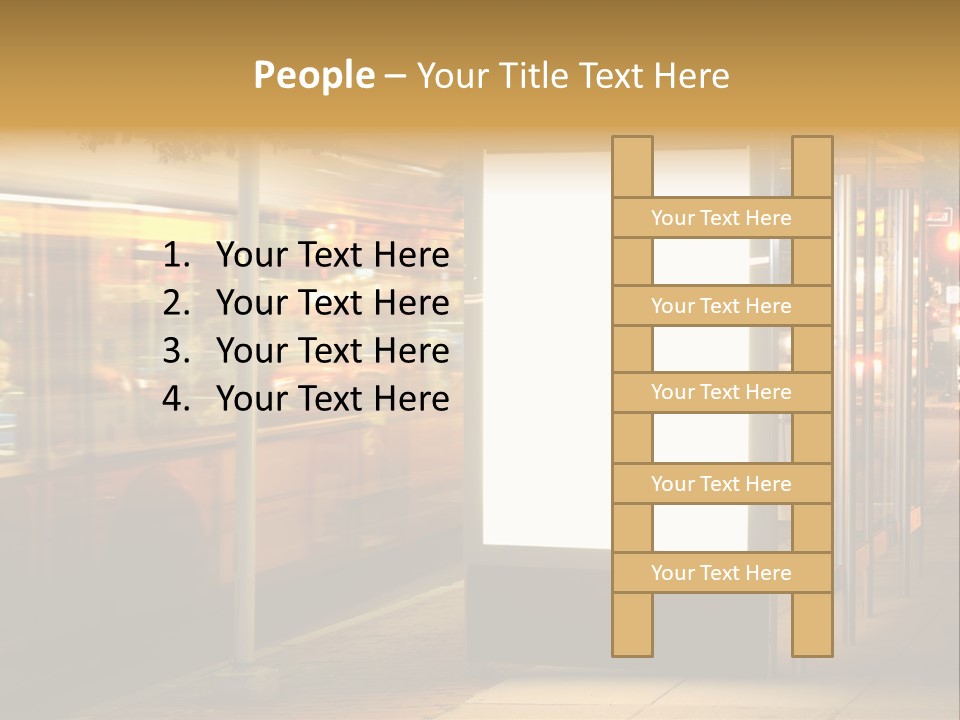 Empty Usa Glass PowerPoint Template