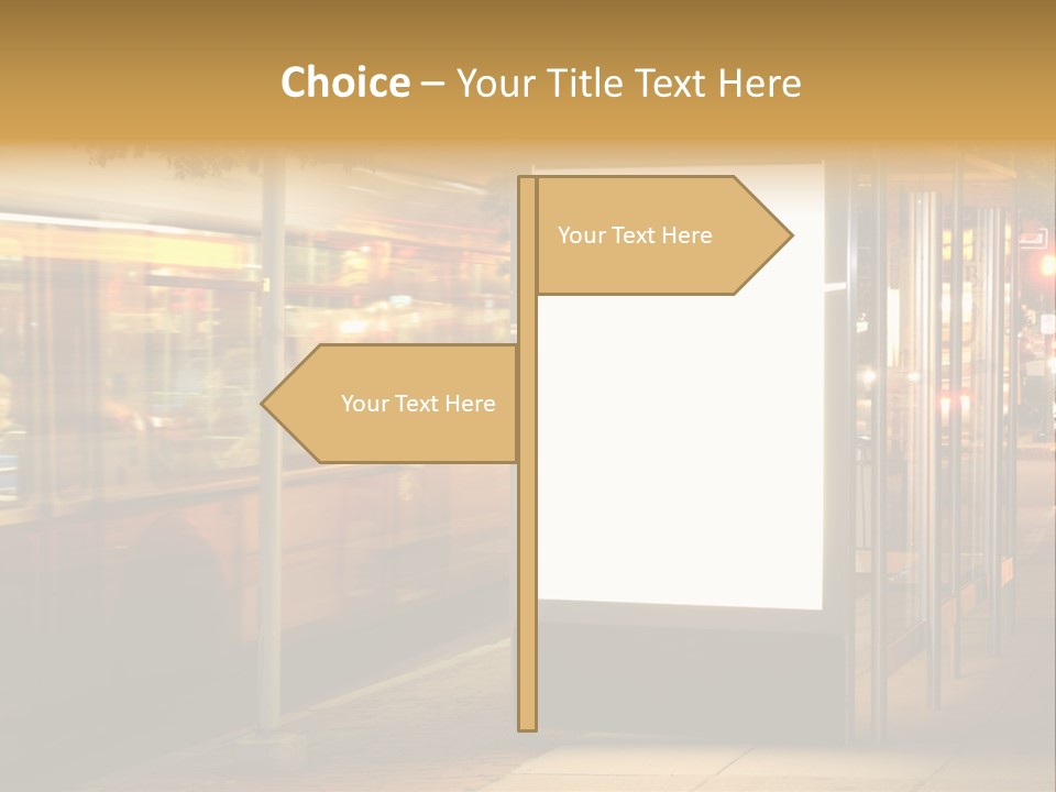 Empty Usa Glass PowerPoint Template