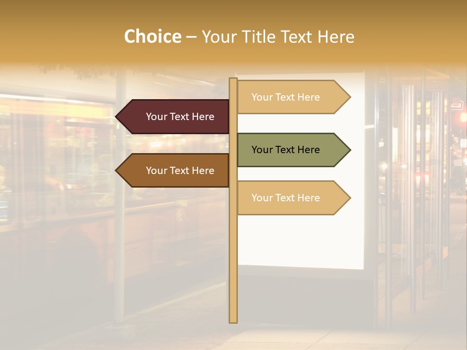 Empty Usa Glass PowerPoint Template