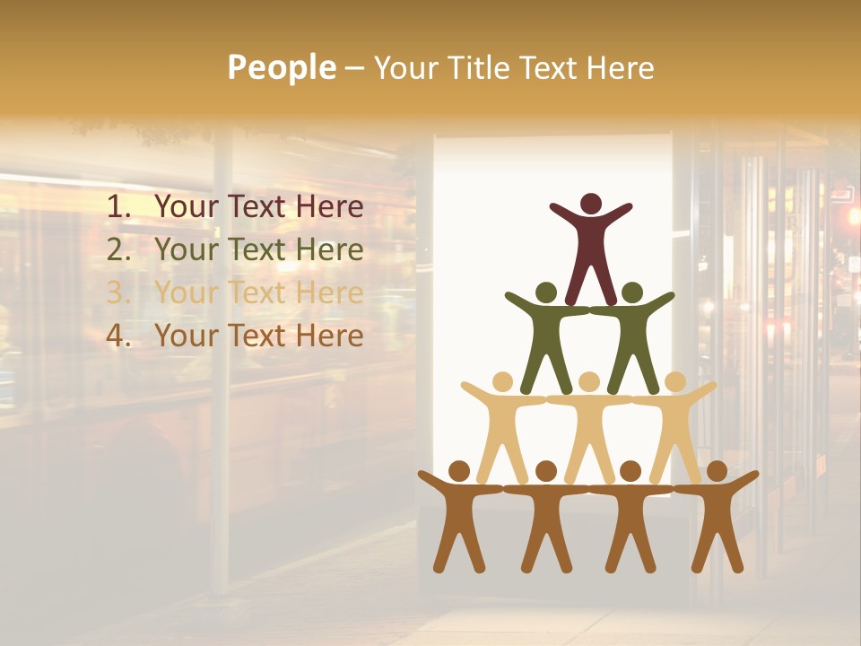 Empty Usa Glass PowerPoint Template