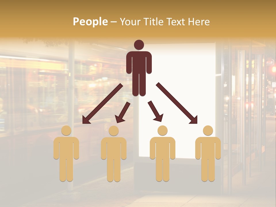 Empty Usa Glass PowerPoint Template