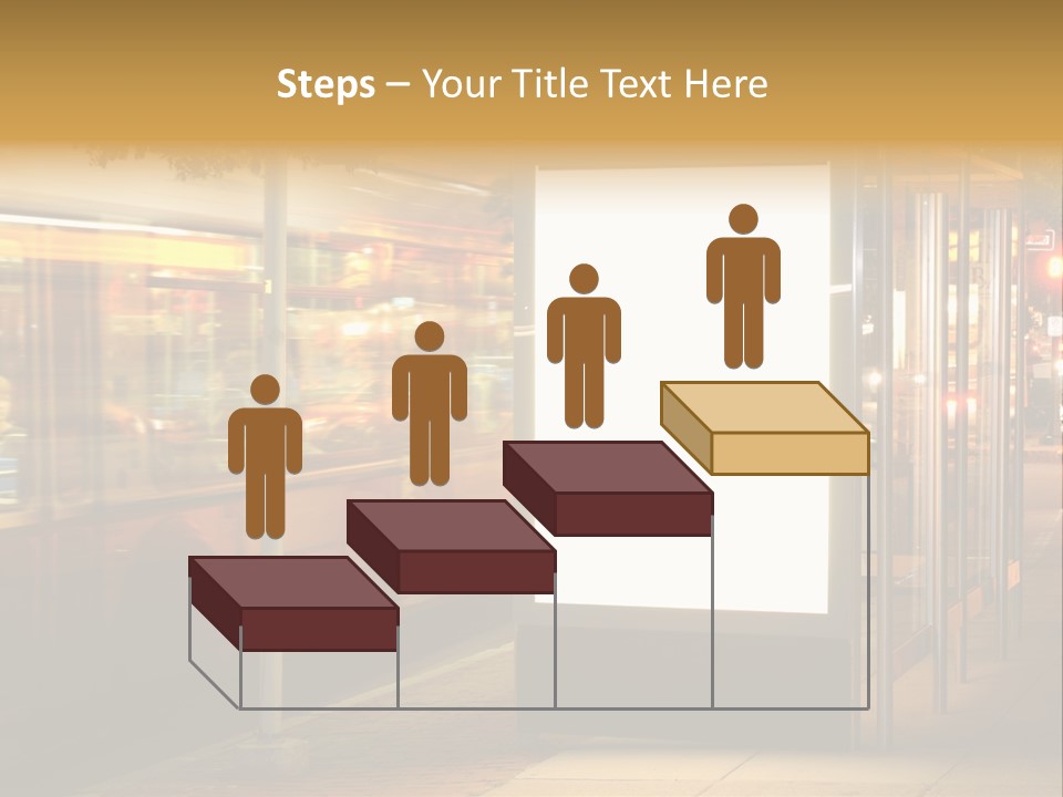 Empty Usa Glass PowerPoint Template
