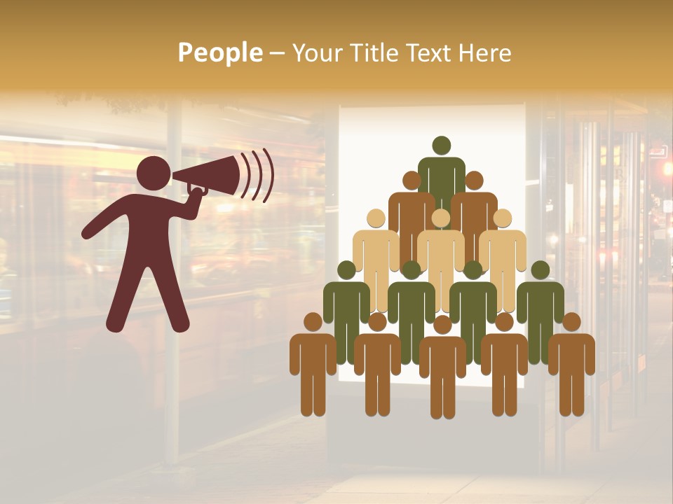 Empty Usa Glass PowerPoint Template