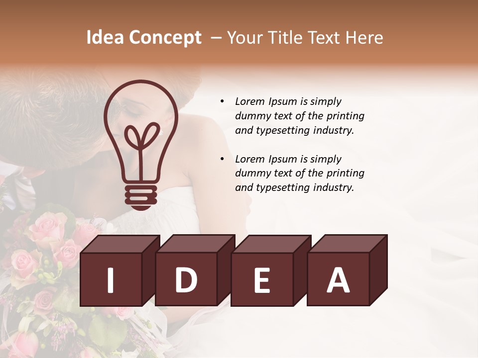 Zusammen Erwachsene Kuss PowerPoint Template