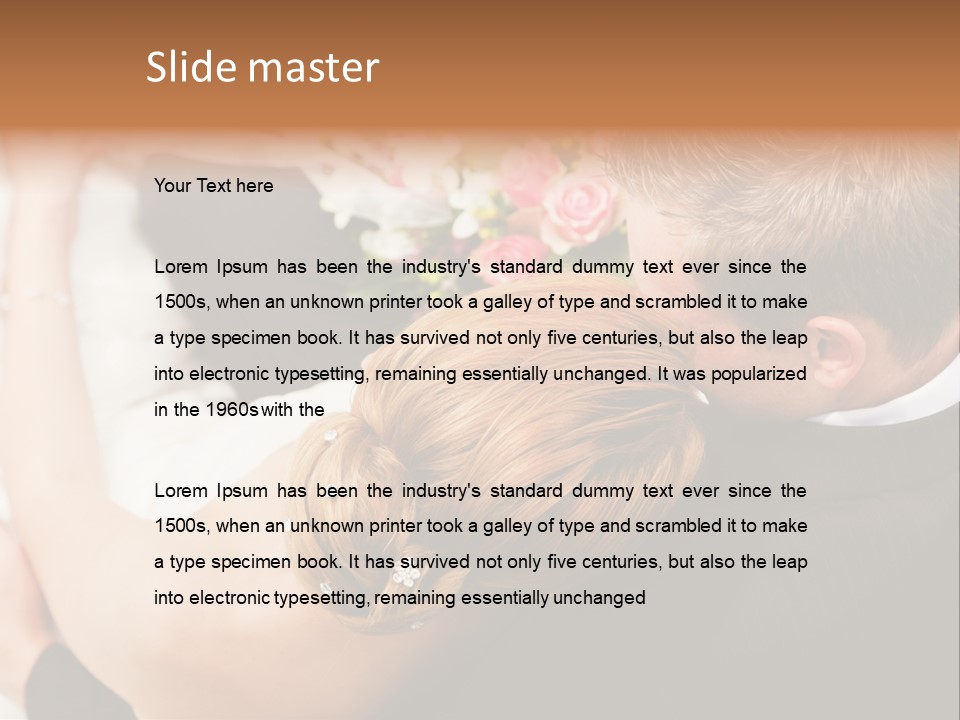 Bouquet Togetherness Married PowerPoint Template