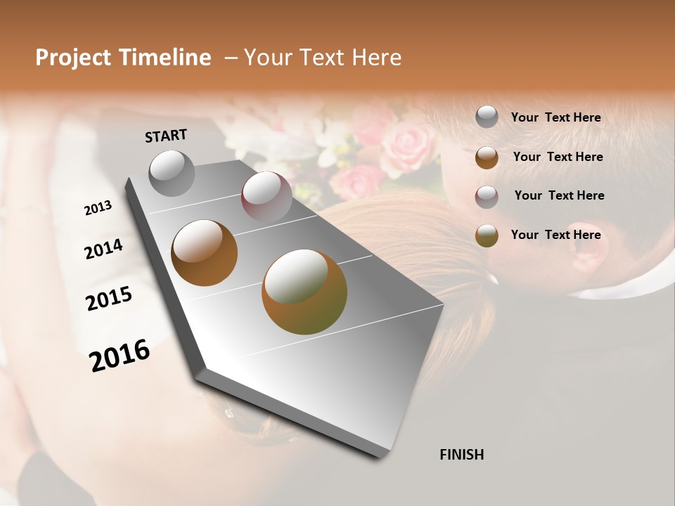 Bouquet Togetherness Married PowerPoint Template