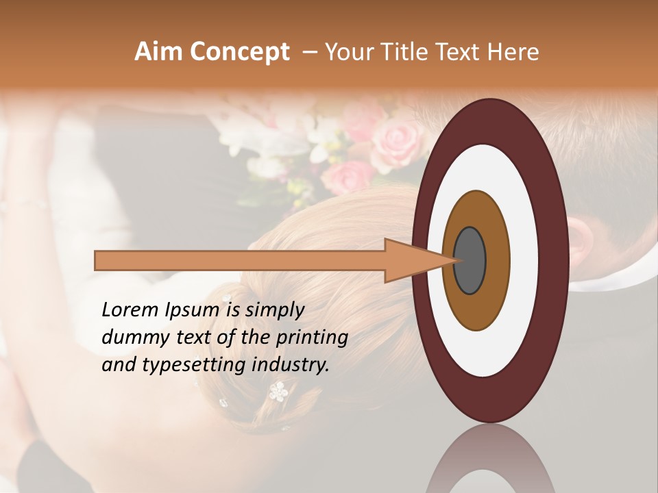 Bouquet Togetherness Married PowerPoint Template