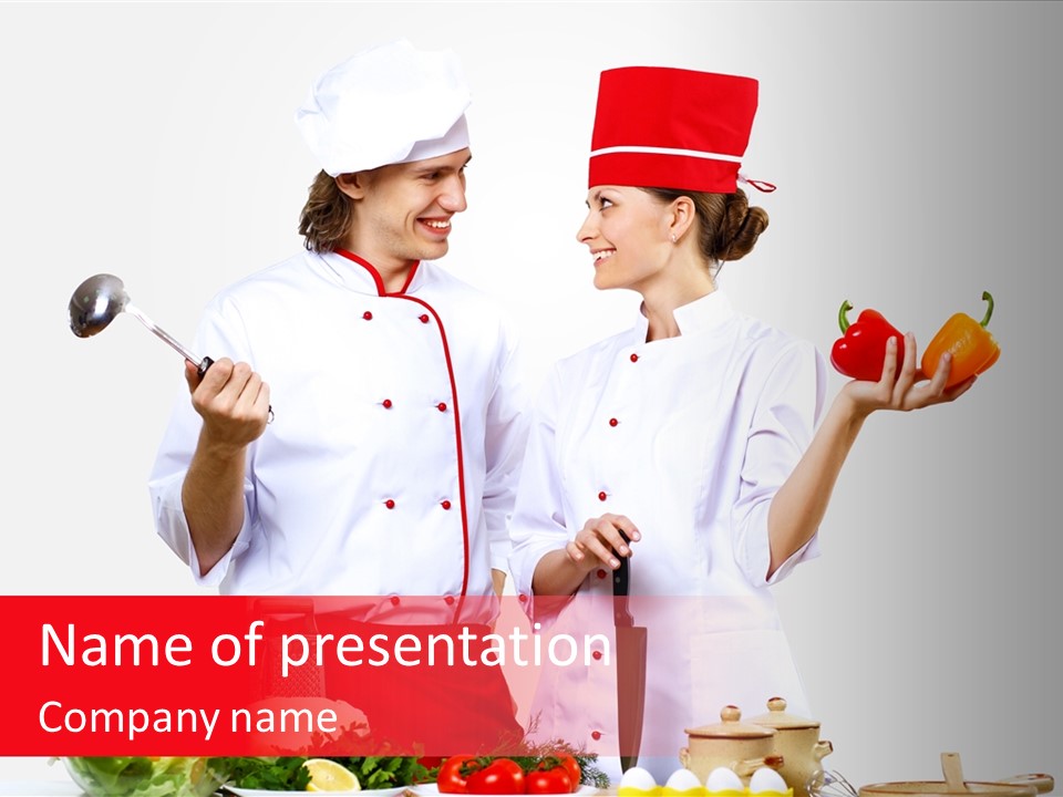 Fresh Salad Vegetarian PowerPoint Template