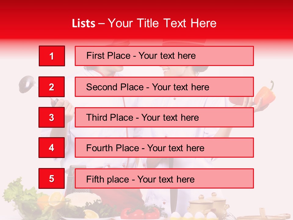 Fresh Salad Vegetarian PowerPoint Template