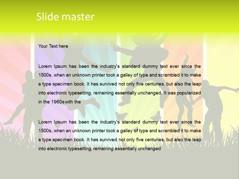 Vector Cool Young PowerPoint Template