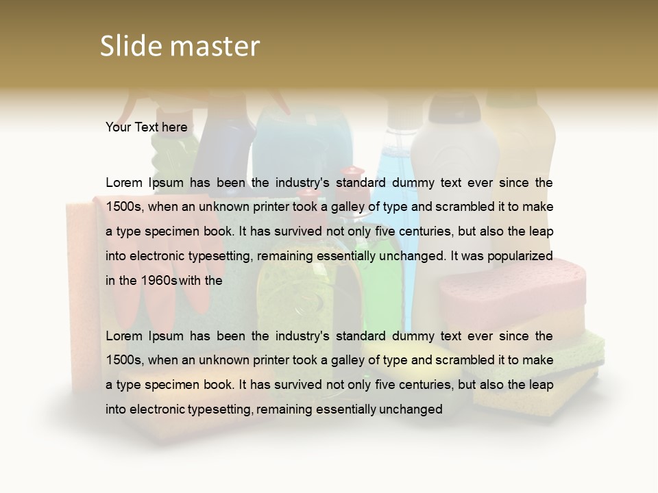 Protective Glove Housework Household Equipment PowerPoint Template