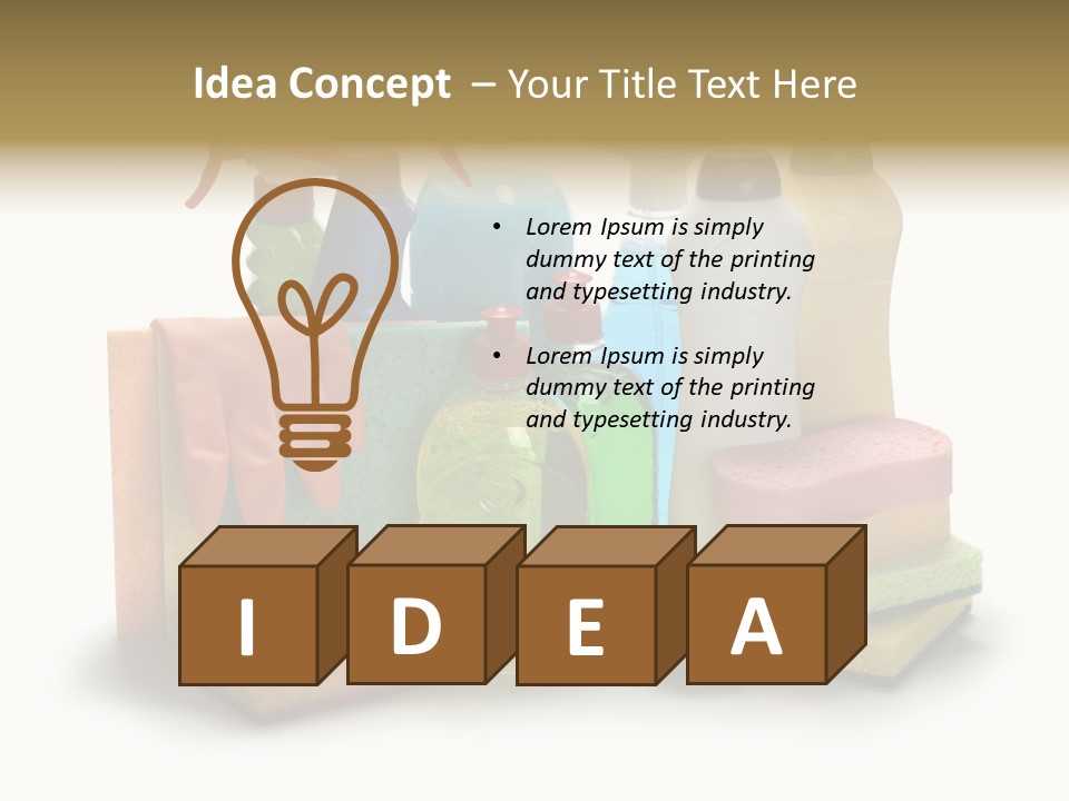 Protective Glove Housework Household Equipment PowerPoint Template