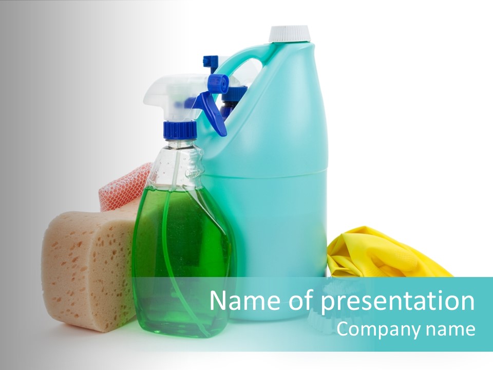 Disinfectant Washing Plastic PowerPoint Template