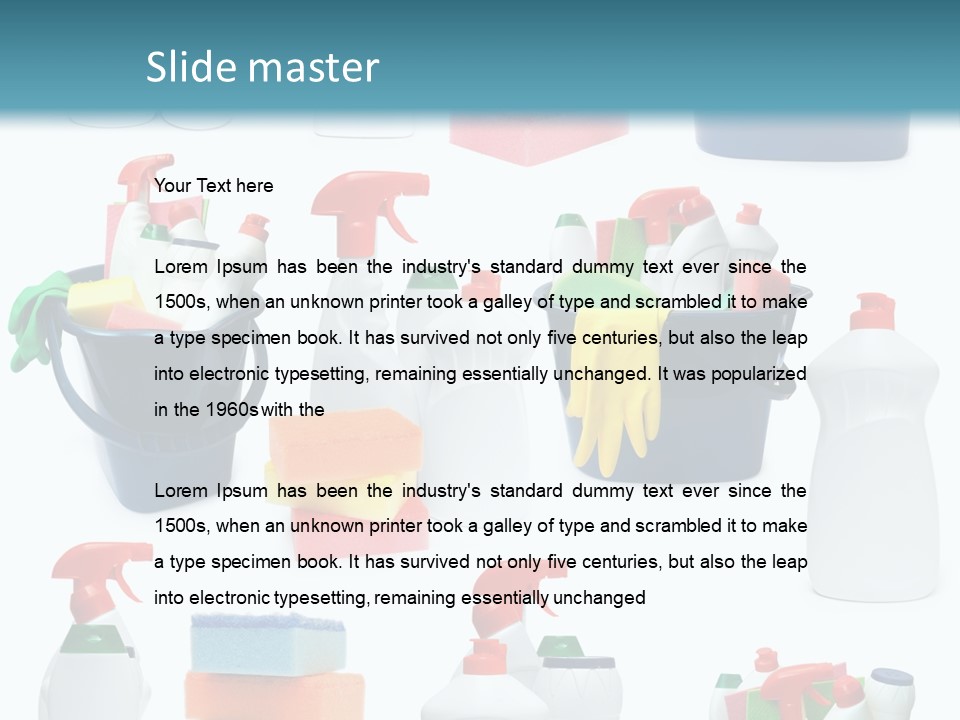 Rubber Household Equipment PowerPoint Template