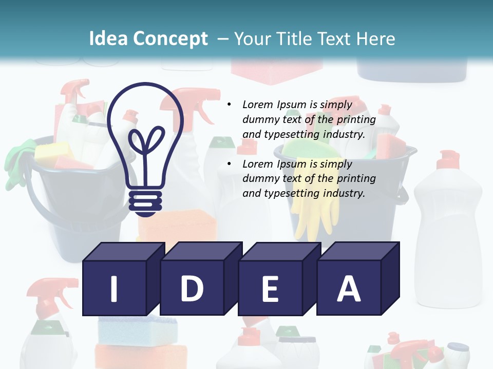 Rubber Household Equipment PowerPoint Template