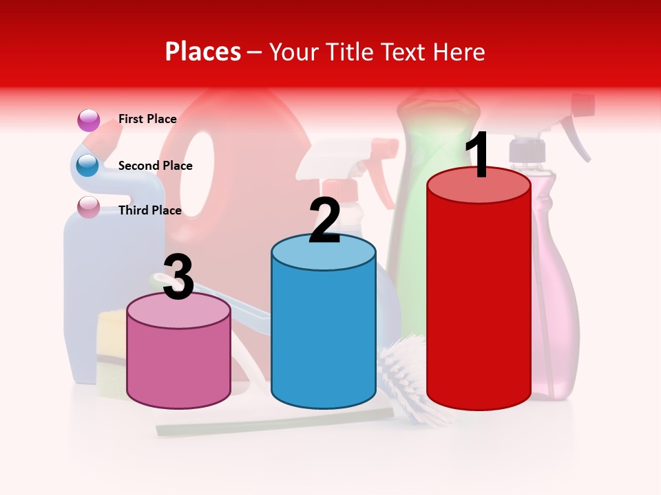 Bottle Cleaning Agent Spray Bottle PowerPoint Template