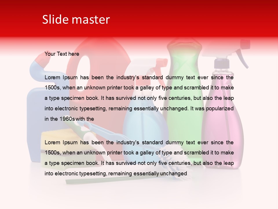 Bottle Cleaning Agent Spray Bottle PowerPoint Template